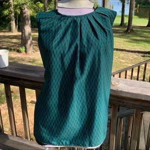 Blue and green print shell XXL